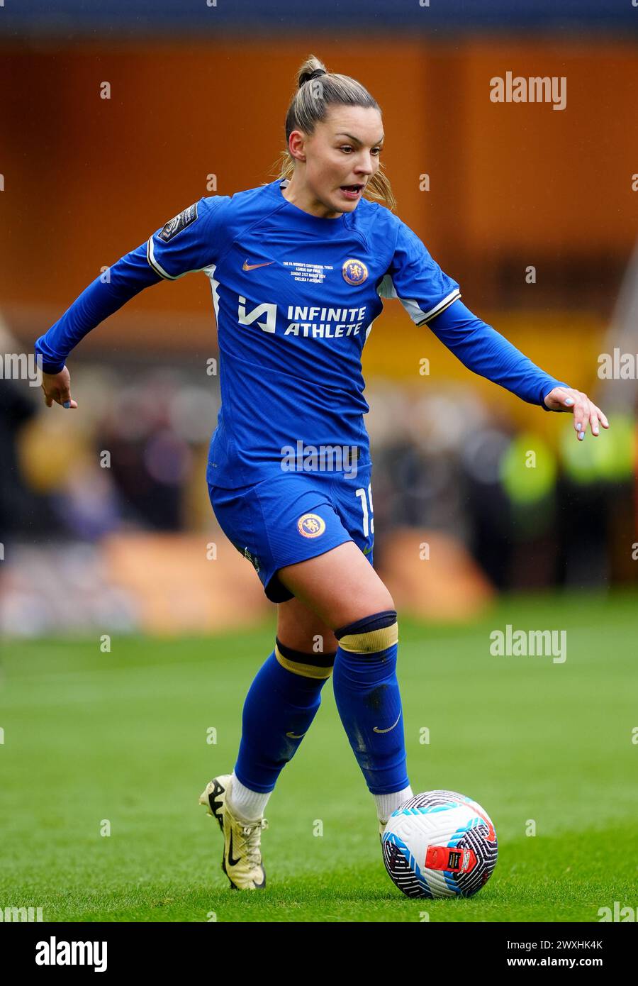 Chelsea's Johanna Rytting Kaneryd in action during the FA Women's Continental Tyres League Cup Final at Molineux Stadium, Wolverhampton. Picture date: Sunday March 31, 2024. Stock Photo