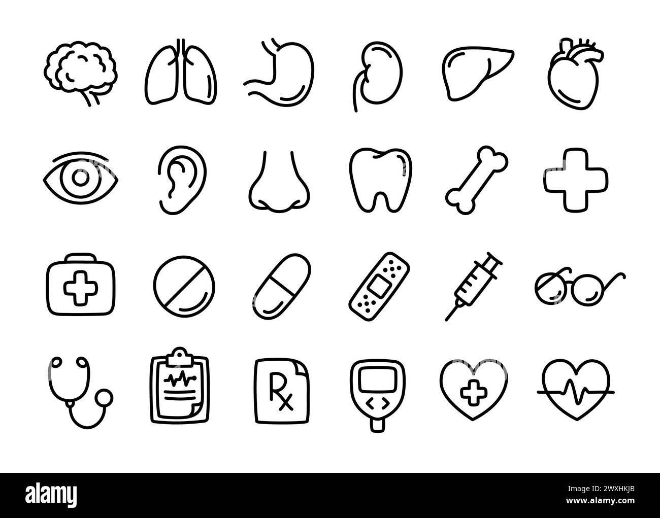 Healthcare medicine line art Cut Out Stock Images Pictures Alamy