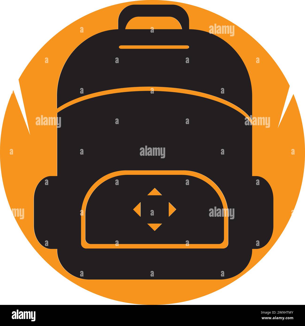 bagpack travel icon logo design illustration Stock Vector