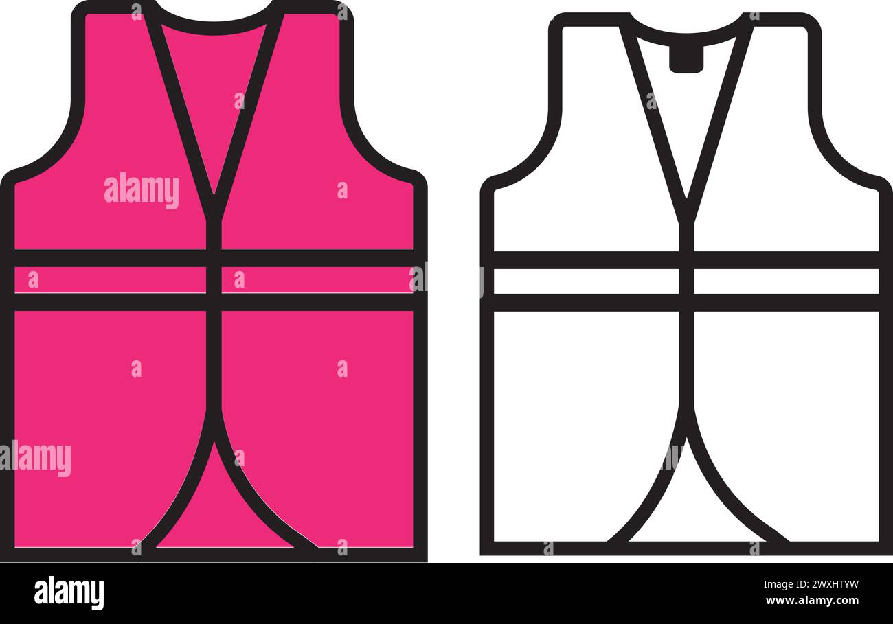 construction worker vest icon,vector illustration logo design. Stock Vector