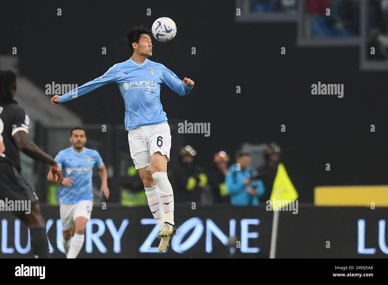 Daichi Kamada of SS Lazio during the Serie A football match between SS Lazio and Juventus FC at Olimpico stadium in Rome (Italy), March 30th, 2024. Stock Photo