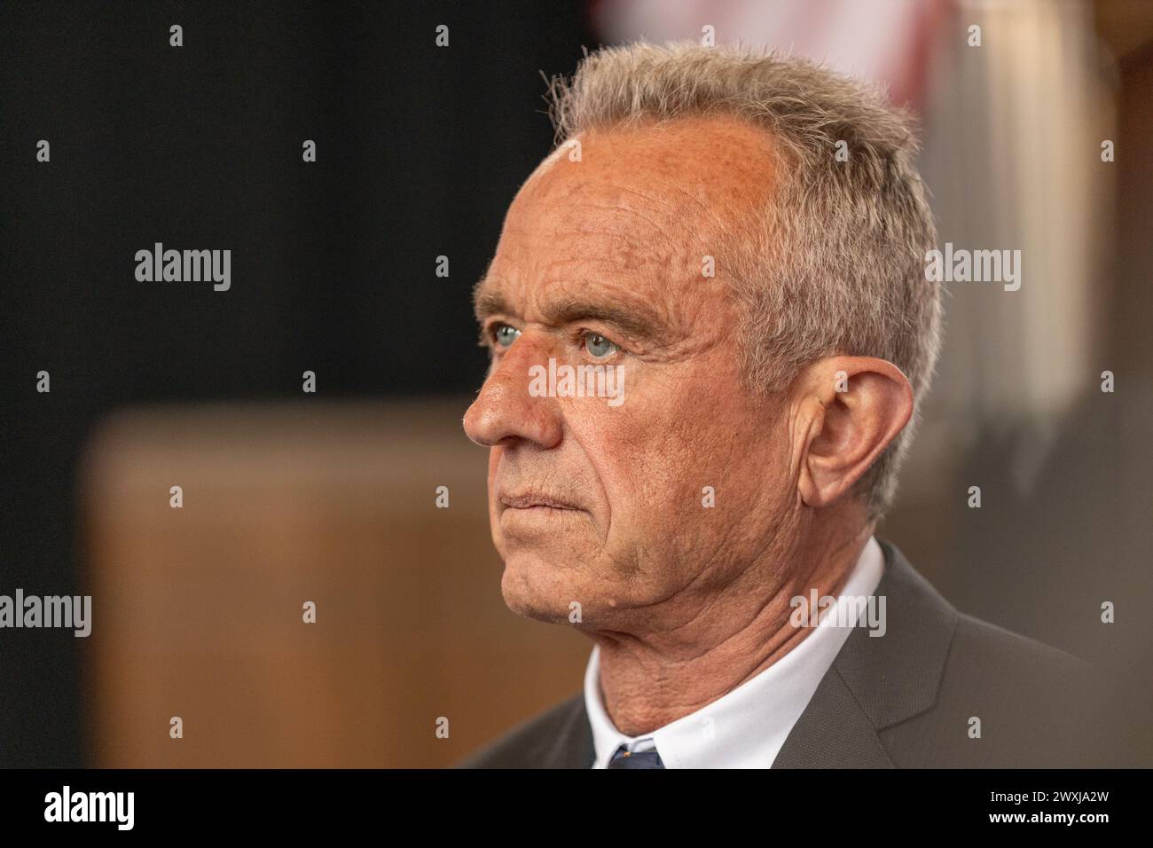 Los Angeles, California, USA. 30th Mar, 2024. Independent presidential candidate Robert F. Kennedy at a campaign event commemorating Cesar Chavez day at Union Station in Los Angeles, California on Saturday, March 30, 2024. Credit: Maxim Elramsisy/Alamy Live News Stock Photo