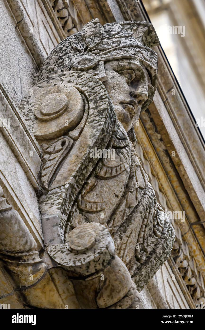 Decoration sculpture in College Park building in Toronto, Canada Stock Photo