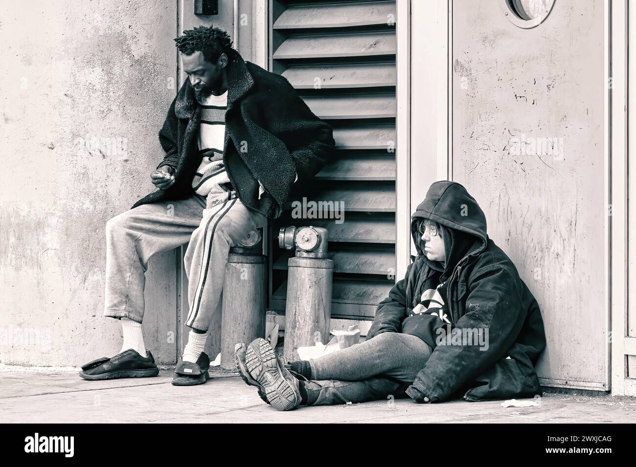 Social issues and poverty in Toronto city, Canada Stock Photo