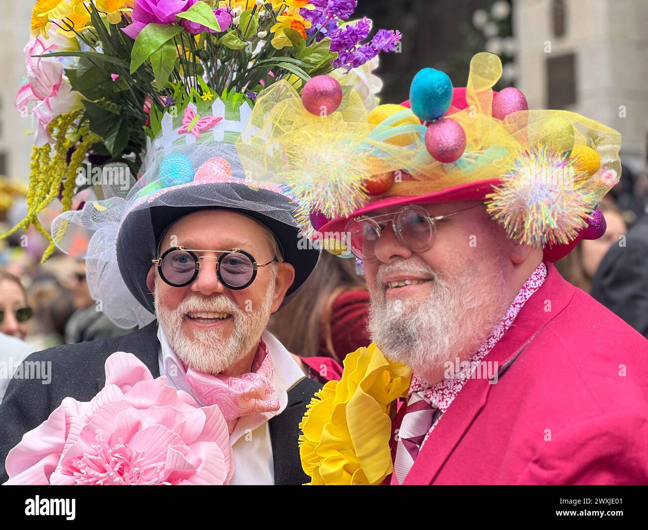 New York City, United States. 31st March, 2024. Colorful hats and costumes are seen at the