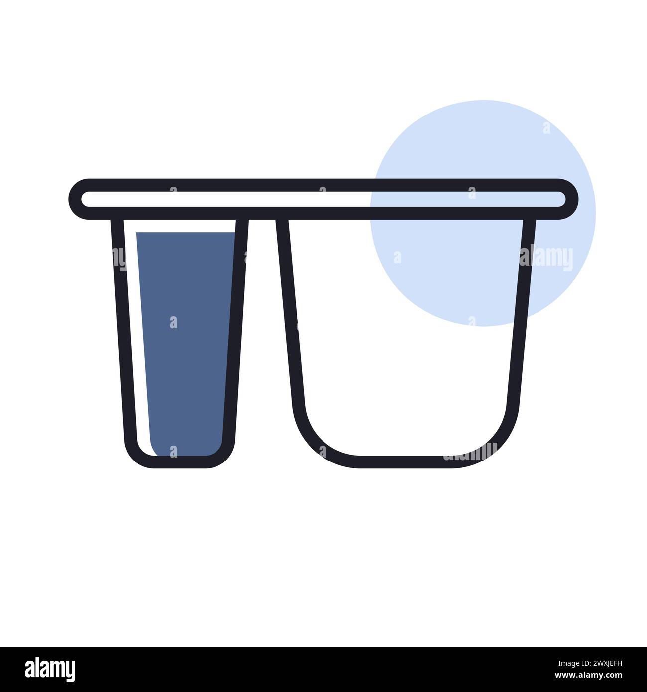 Yogurt cup, plastic container vector icon. Dairy product sign. Graph ...