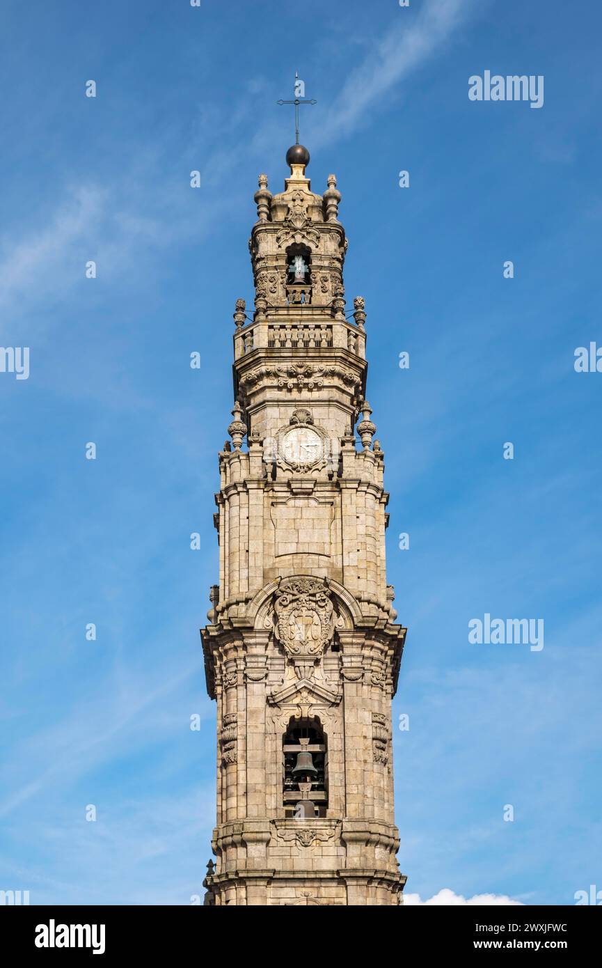 Clerigos Church Tower, Porto, Portugal Stock Photo