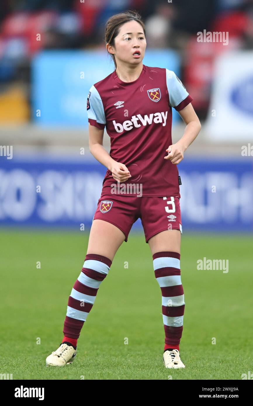 Dagenham, Kent, UK. Sunday 31st March 2024.Risa Shimizu (3 West Ham ...