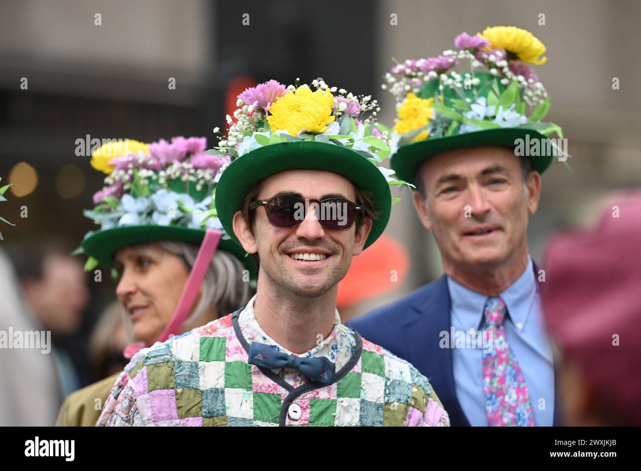 New York USA 31st Mar 2024 People Wear Easter Bonnets And Decorated New york usa 31st mar 2024 people wear easter bonnets and decorated