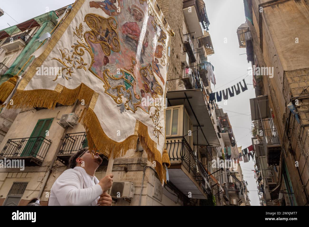 Naples, Italy, 31st March, 2024. Easter Sunday Parades through the
