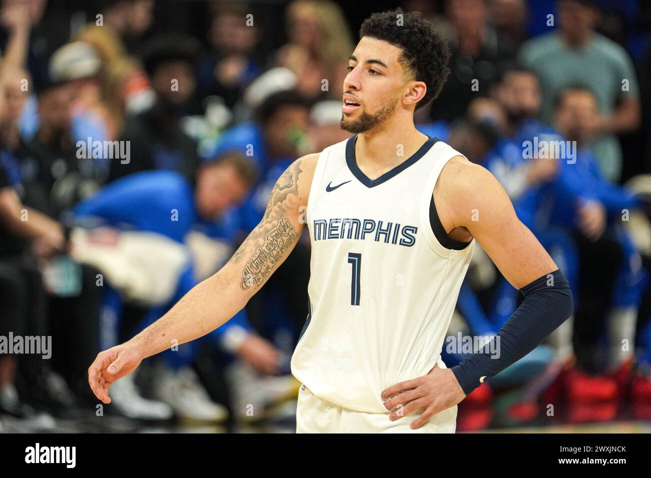 Orlando, Florida, USA, March 30, 2025, Memphis Grizzlies guard Scottie