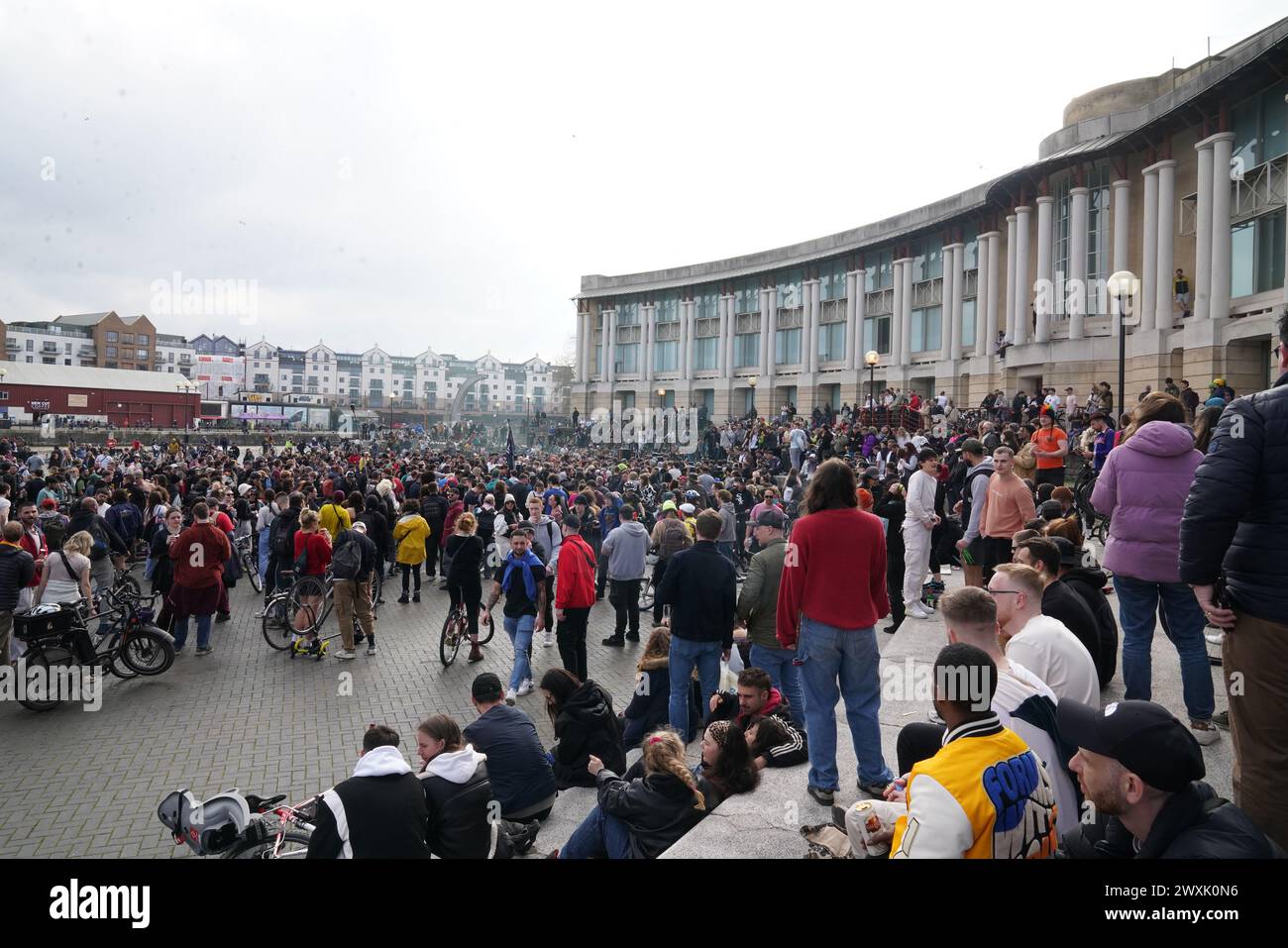 Bristol, 31st March, 2023, UKDrum & Bass On The Bike thousands of