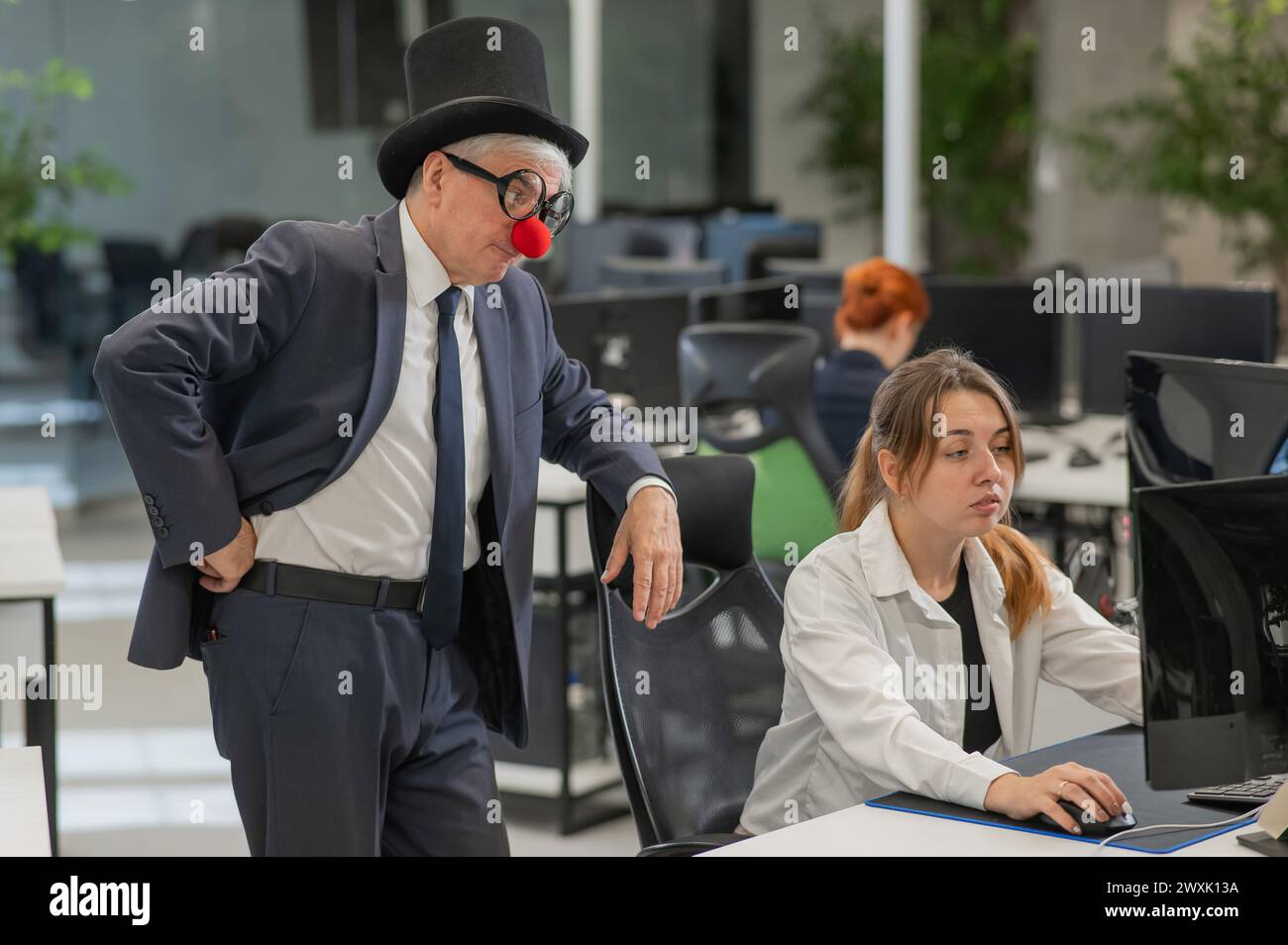Woman clown in business hi-res stock photography and images - Alamy