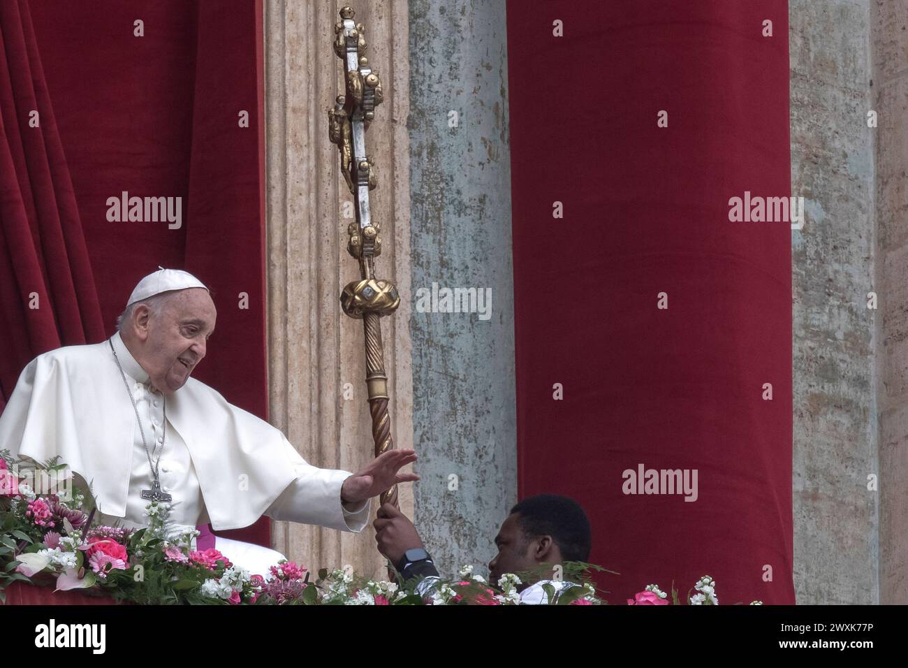 Vatican City, Vatican, 31 March 2024. Pope Francis gives his Urbi et