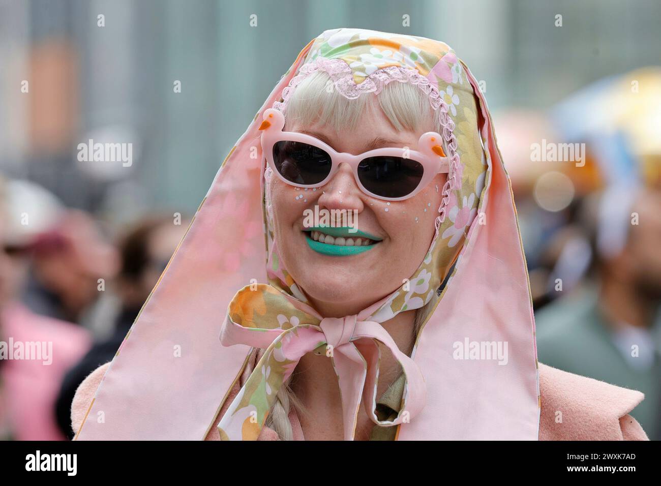 Fifth Avenue, New York, USA, March 31, 2025 Thousands of peoples