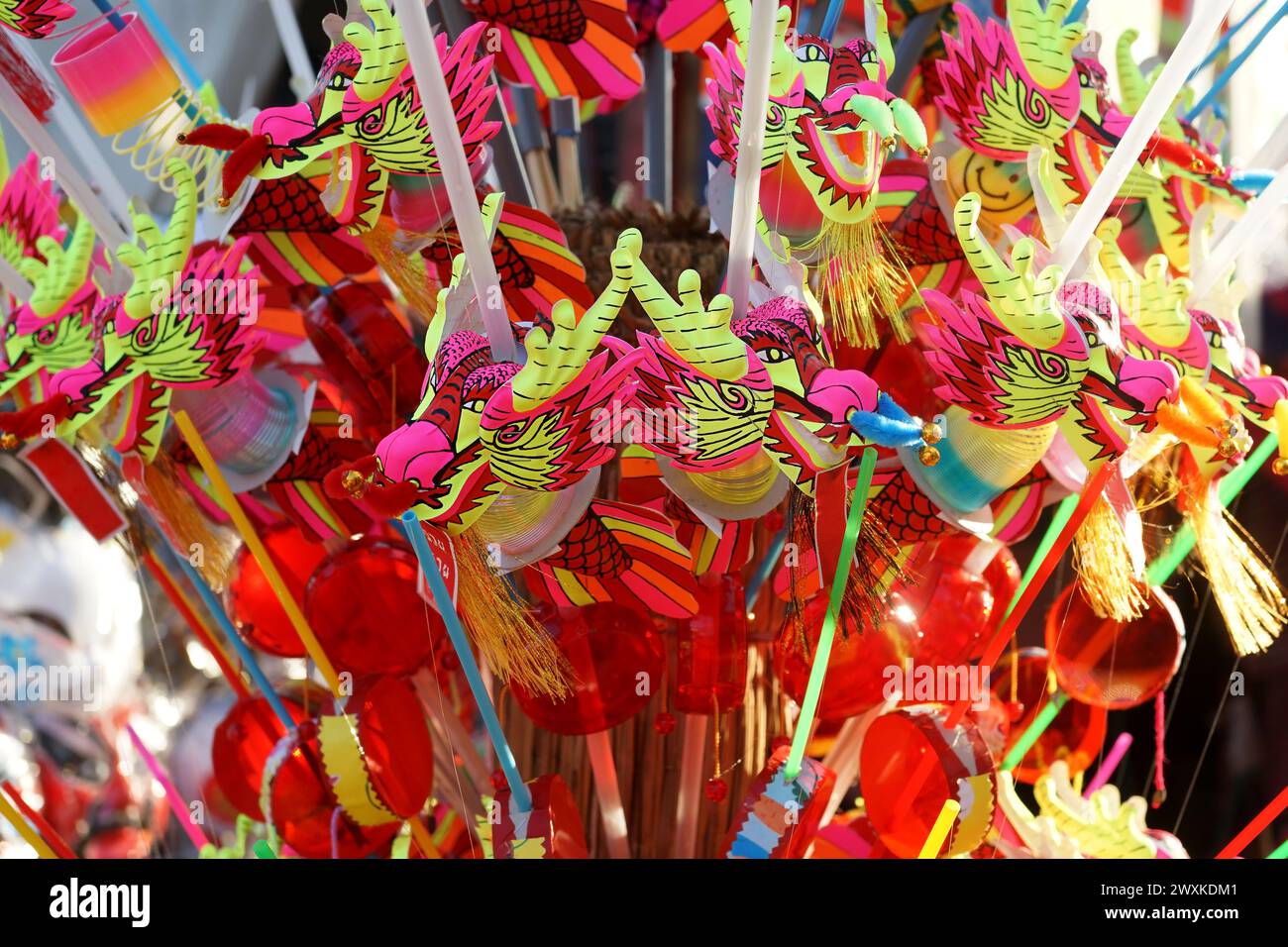 photo of dragon toy for children in chinese new year Stock Photo