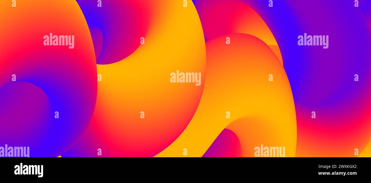 Creative orange red purple fluid gradient background. Wavy curve 3d ...