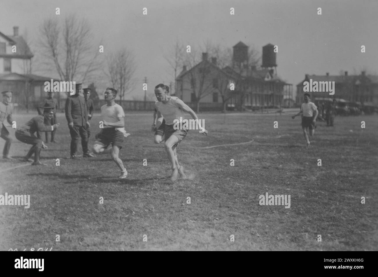 Field Meet, Fort Washington, MD. Relay race ca. 1920 Stock Photo