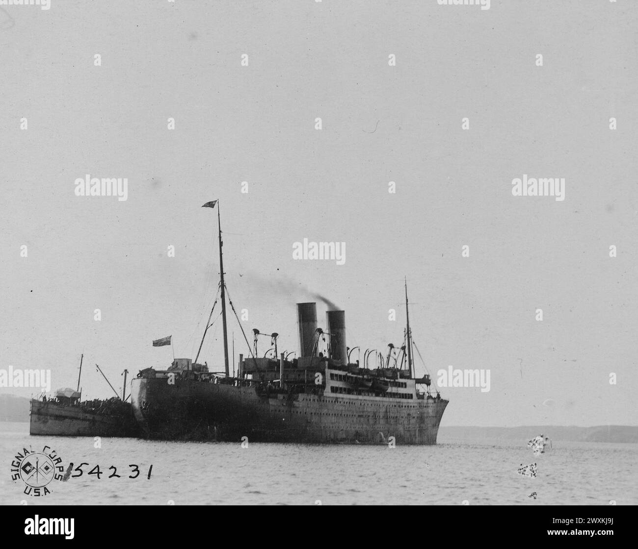 H.M.S. 'Melita.' Brest Harbor, Finistere, France ca. 1919 Stock Photo
