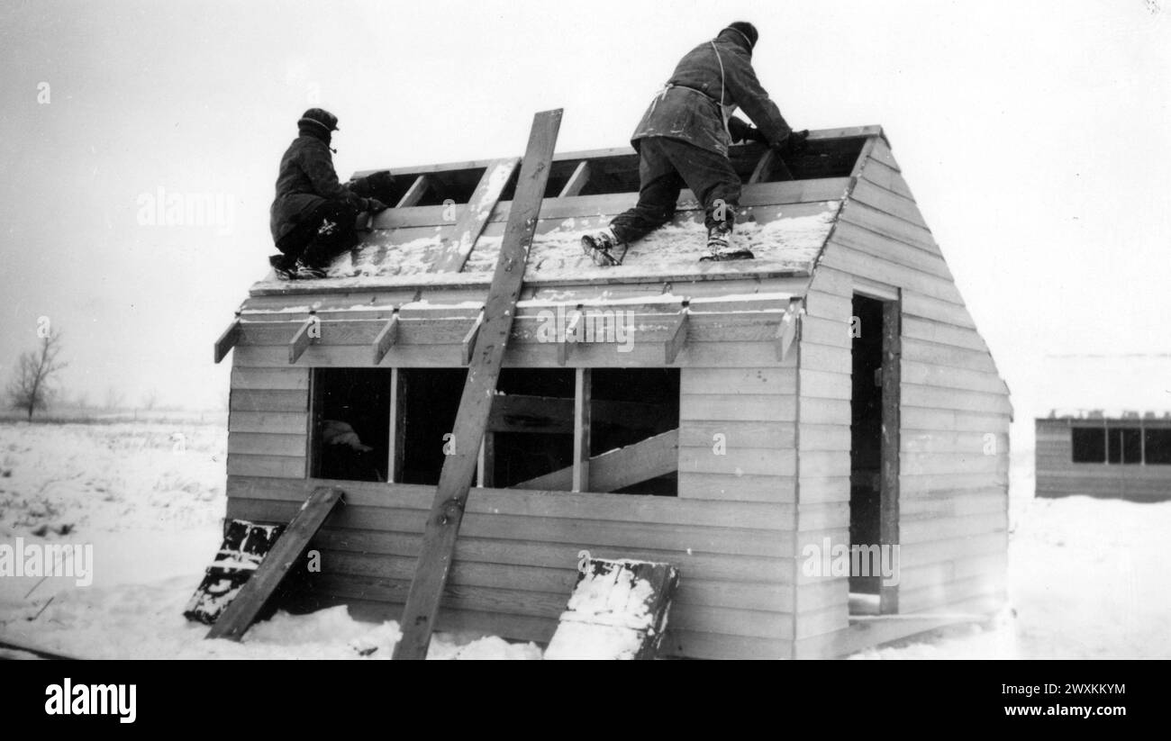Original Caption Indians Working on Poultry House on the Sisseton