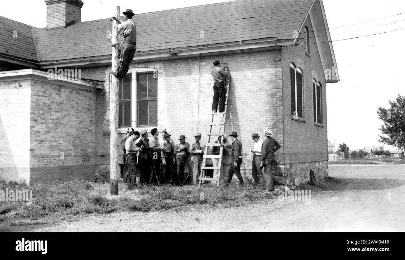 CCCID Students Installing a Telephone Drop on the SissetonWahpeton