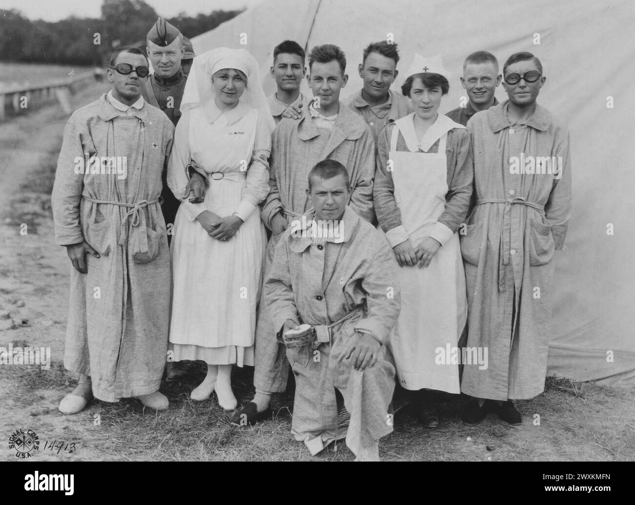 Poison gas patients at the American Red Cross hospital in France ca