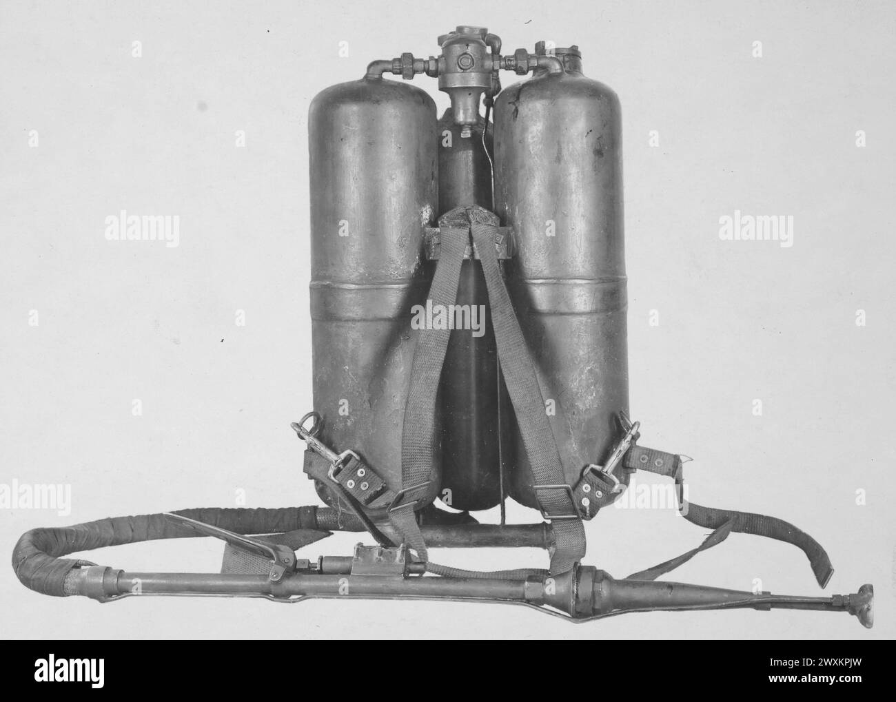 World war i era flame thrower Black and White Stock Photos & Images - Alamy