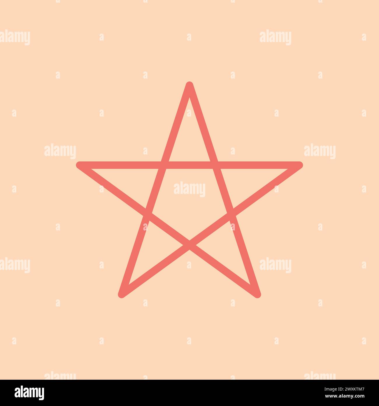 Simple linear Star icon. Stock vector illustration isolated Stock Vector