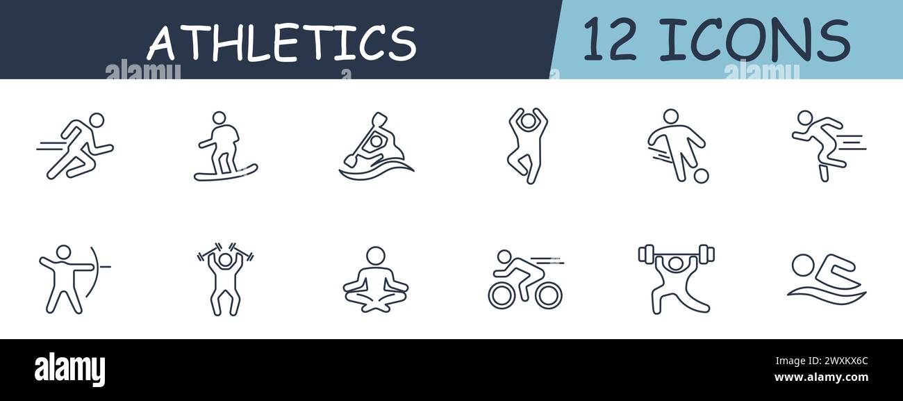 Cycling line icon. Wheels, speed, athletics, sports, running, gymnastics, competitions, coach, jumping, muscles, game, man, strength, health. Vector l Stock Vector