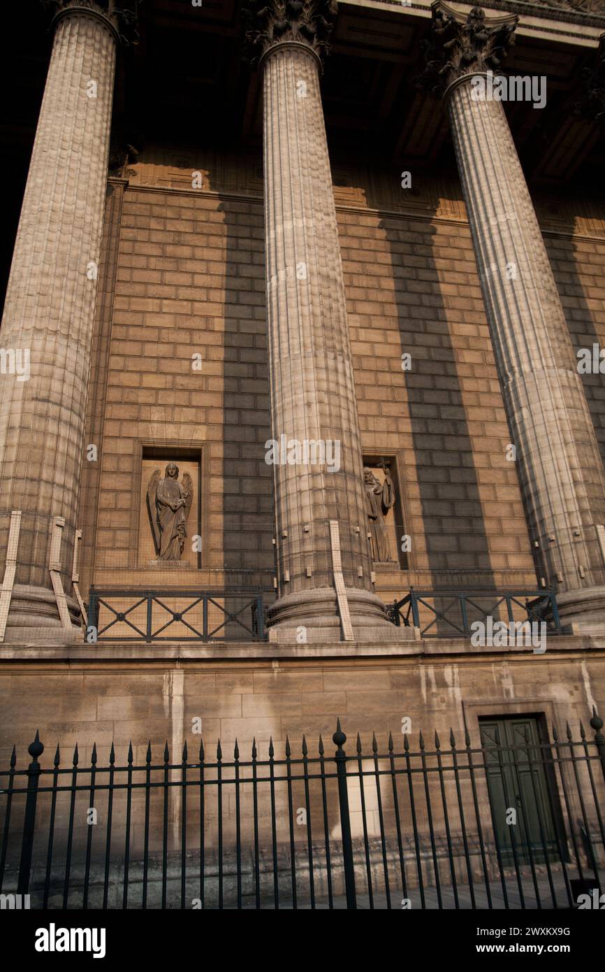 The Church of Sainte-Marie-Madeleine (église Sainte-Marie-Madeleine), a Catholic parish church on Place de la Madeleine in the 8th arrondissement of P Stock Photo