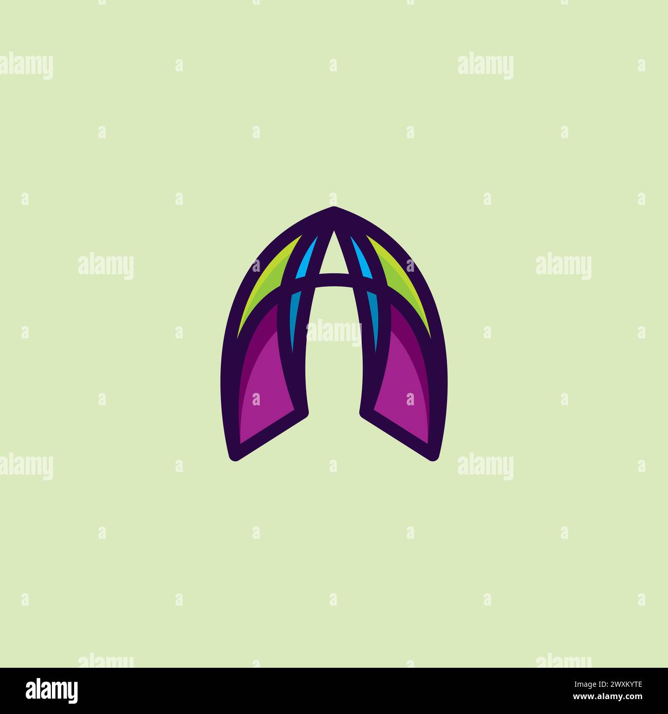 Letter A Logo Abstract Design. A Initial Logo Stock Vector