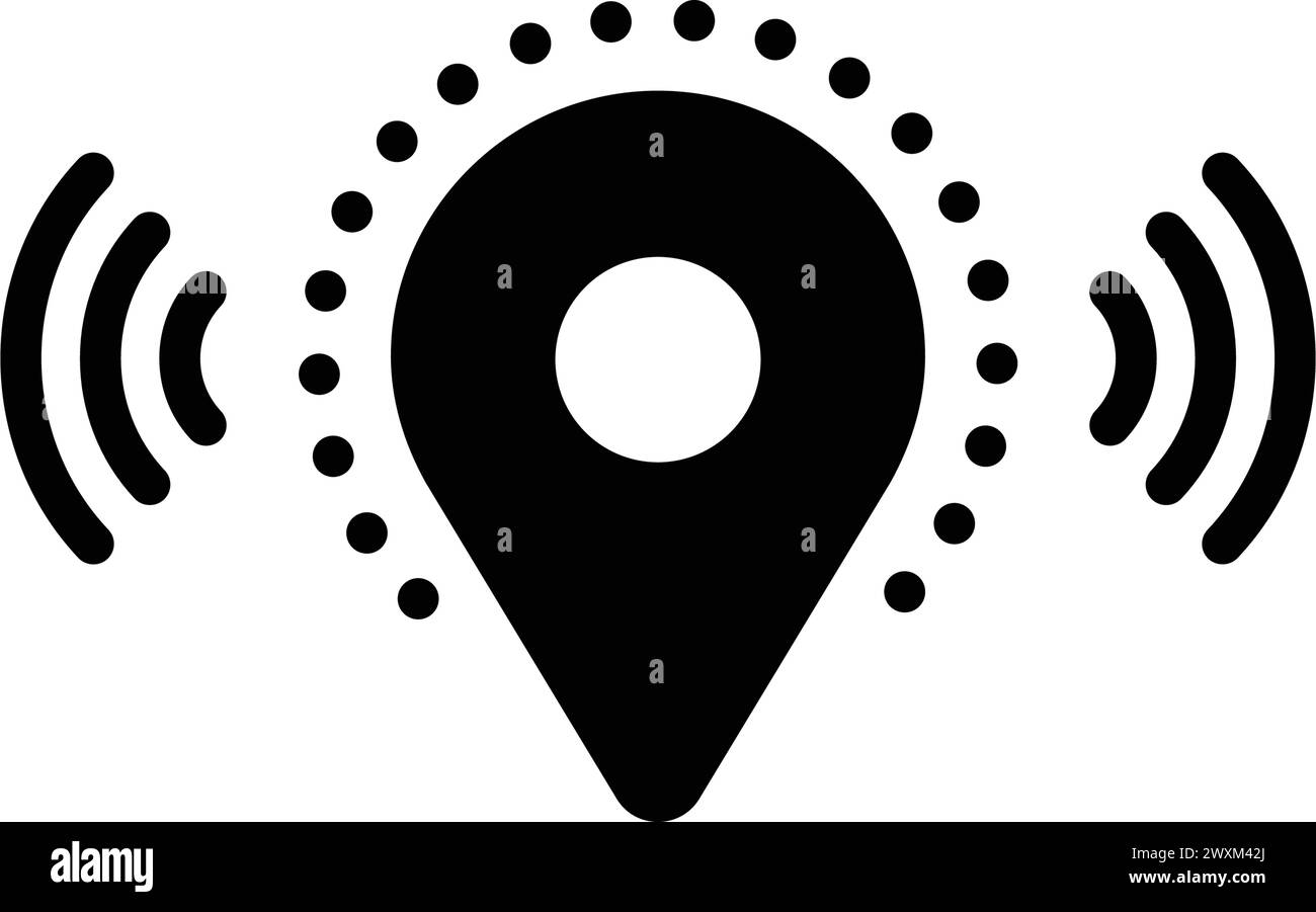 Icon live location Black and White Stock Photos & Images - Alamy