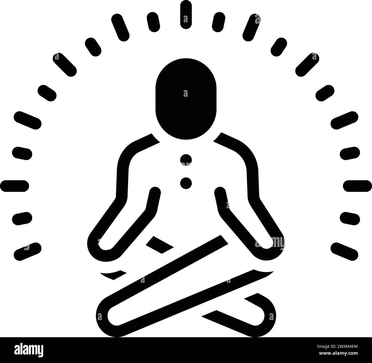 Icon for mindfulness, reduce stress Stock Vector