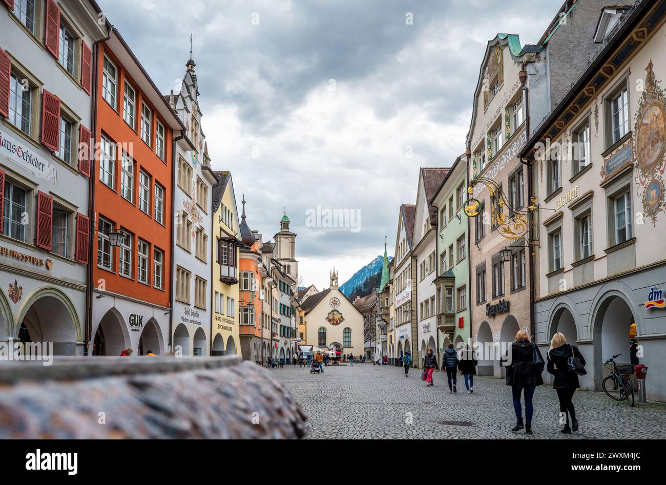 feldkirch-austria-march-15-2024-historic-medieval-buildings-at-the