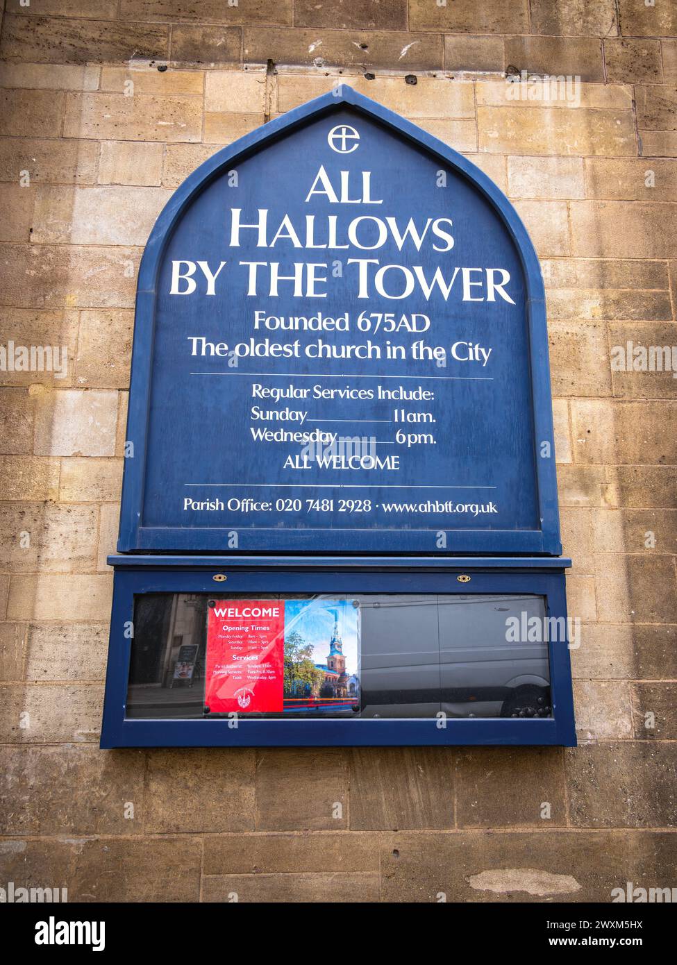 London, United Kingdom February 26, 2024 All Hallows by the Tower The oldest church in the