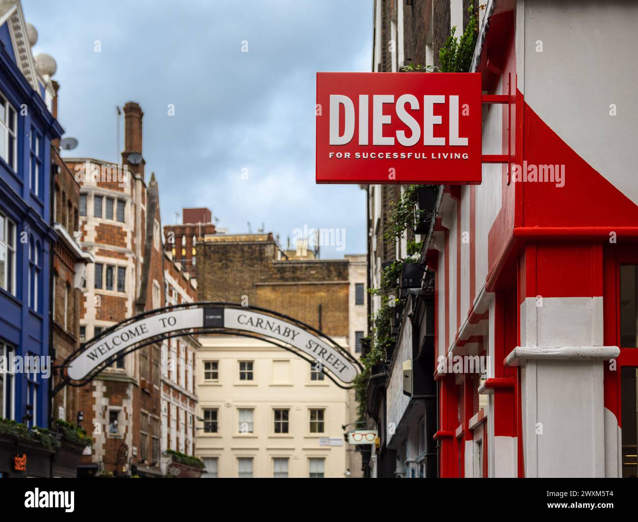 London, United Kingdom - February 26, 2024: Diesel is an Italian fashion company. On the photo is the Diesel store in Carnaby street in London Stock Photo