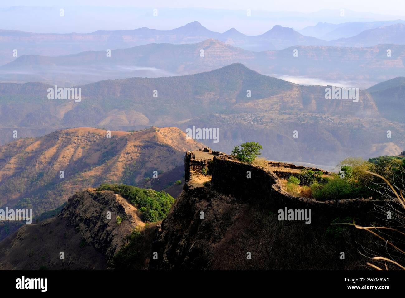 24 March 2024, Pratapgad Fort, Mahabaleshwar, Maharashtra, India, witness to Battle of Pratapgad. Stock Photo