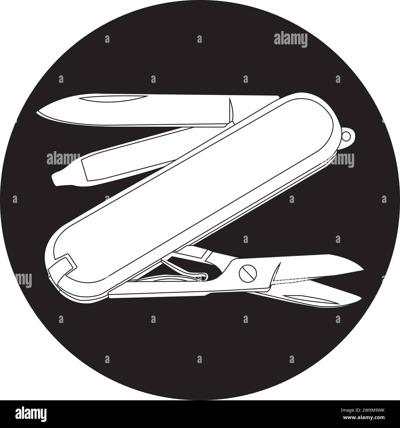 penknife icon vector illustration symbol design Stock Vector