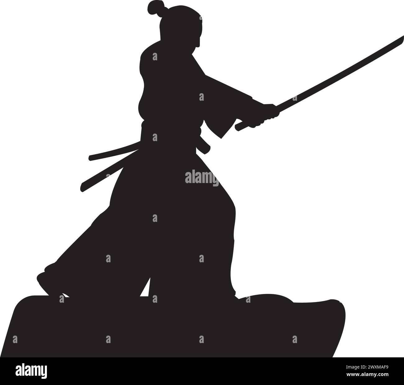Japanese samurai sword scabbard Stock Vector Images - Alamy