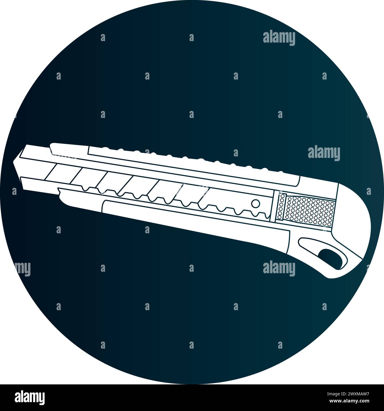 cutting knife - stationery icon vector design template Stock Vector