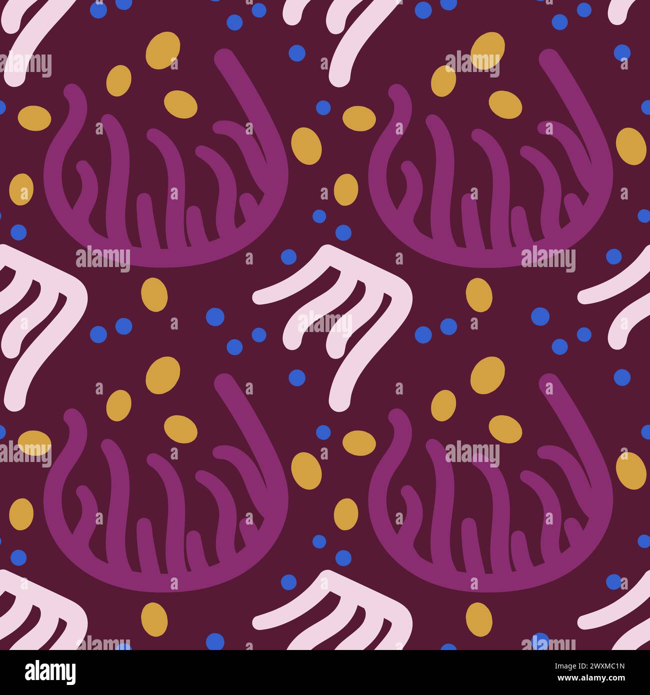 Abstract geometric seamless pattern. Scribble childish elements endless background. Doodle style repeat cover. Vector flat hand drawn illustration. Stock Vector
