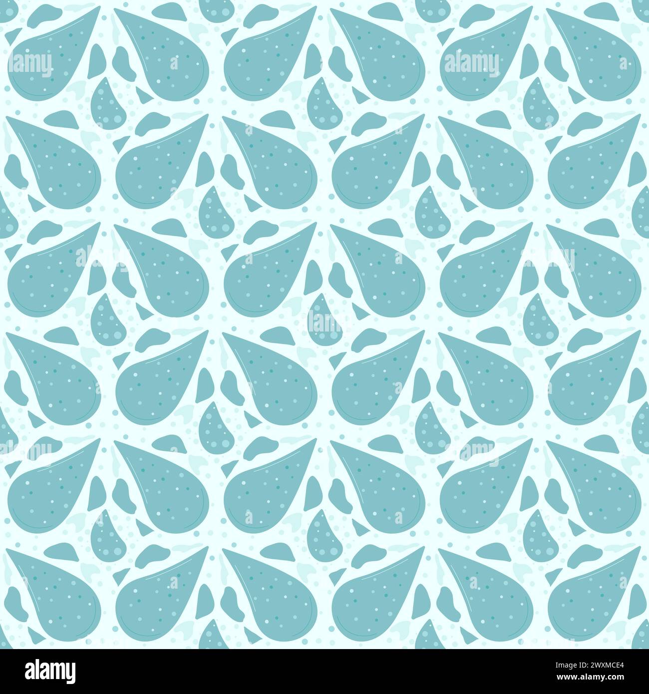 Water drops seamless pattern. Clean drink endless background. Vector ...
