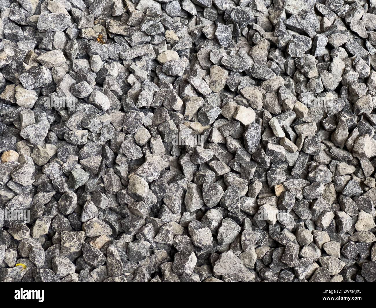 Broken down granite stones used in construction industry. Raw material