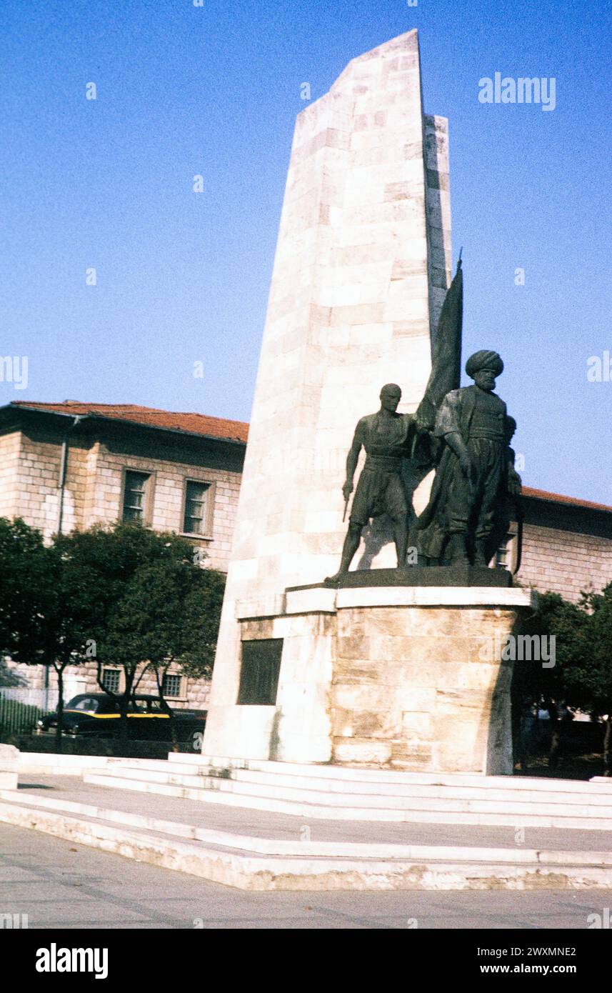 Barbarossa Hayreddin statue, Beskitas, Istanbul, Turkey, 1974 Stock Photo
