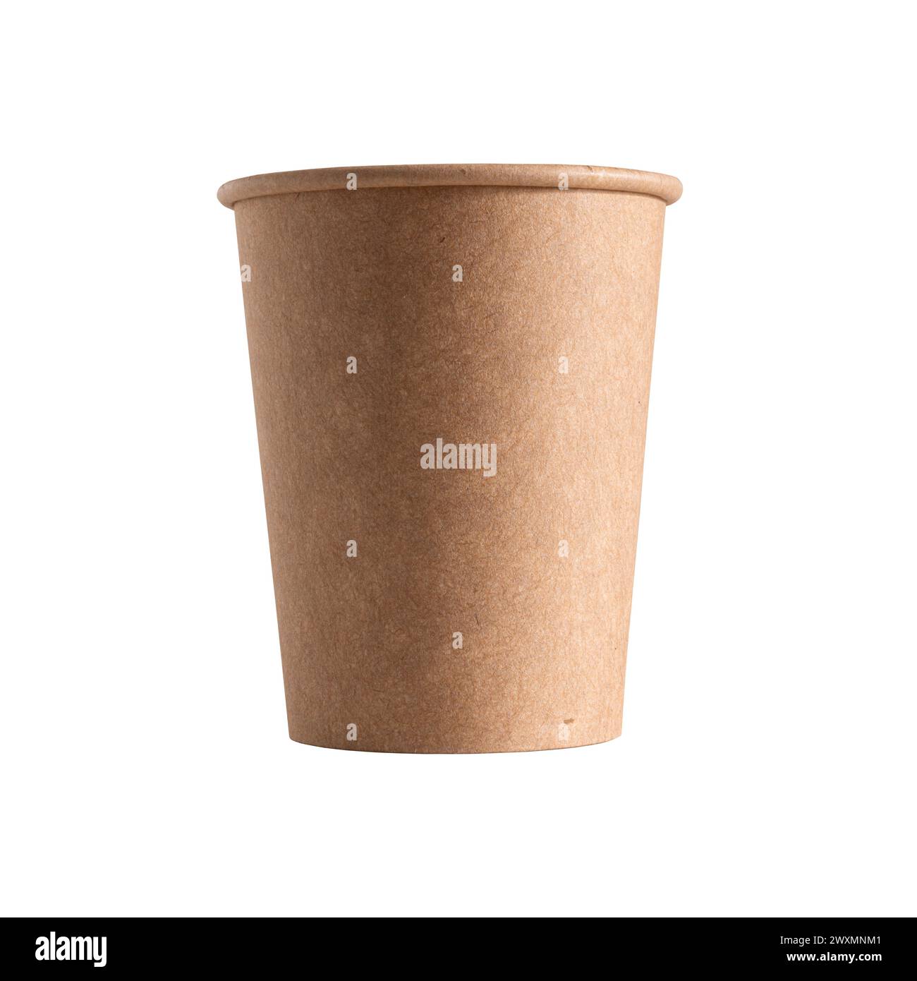 Single Brown Disposable Paper Cup Isolated on Pure Background Stock ...