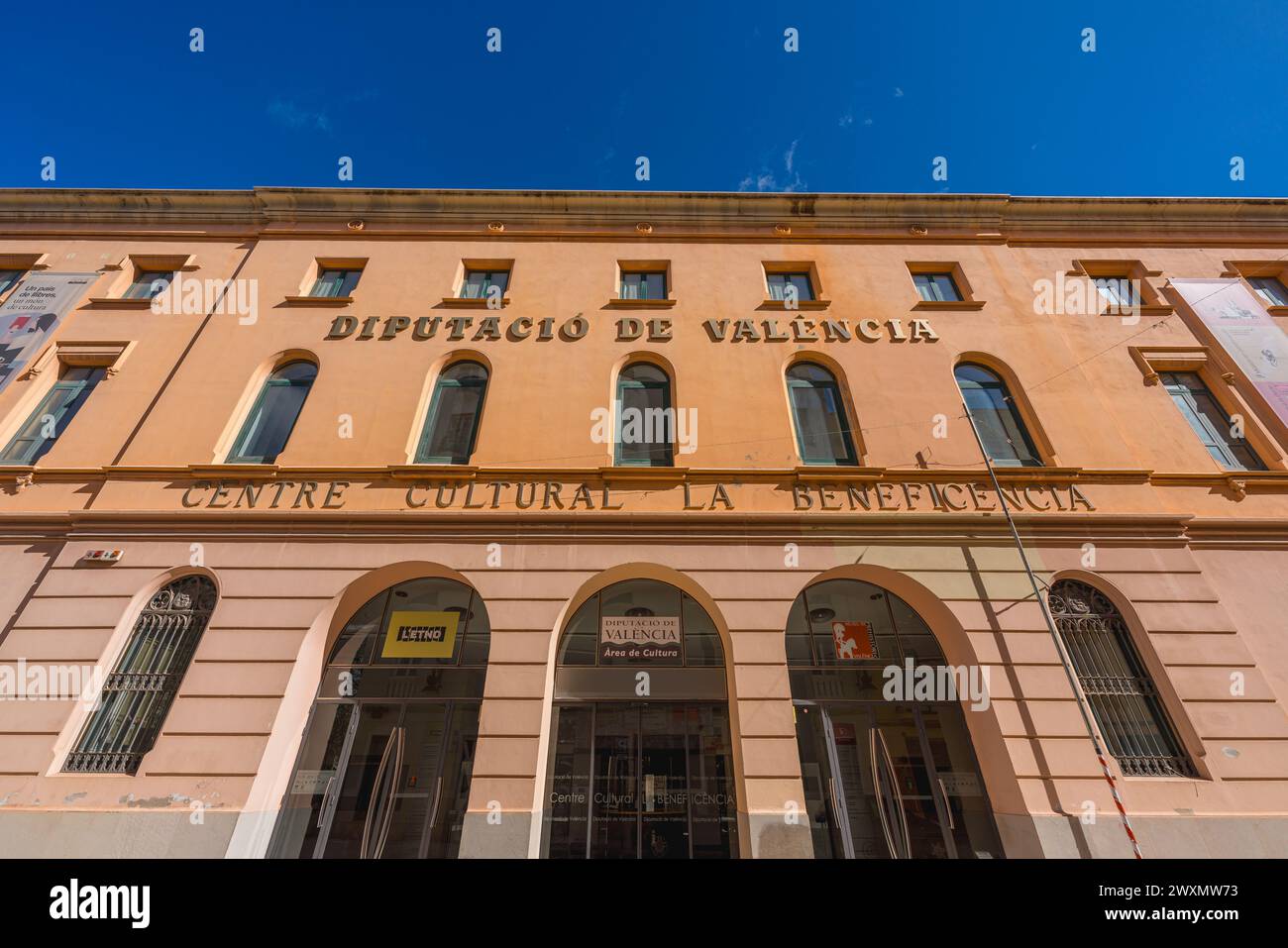 Valencia, Spain. April 1, 2024. View of the La Beneficencia Cultural Center home of L'Etno and the Museum of Prehistory of the city Stock Photo