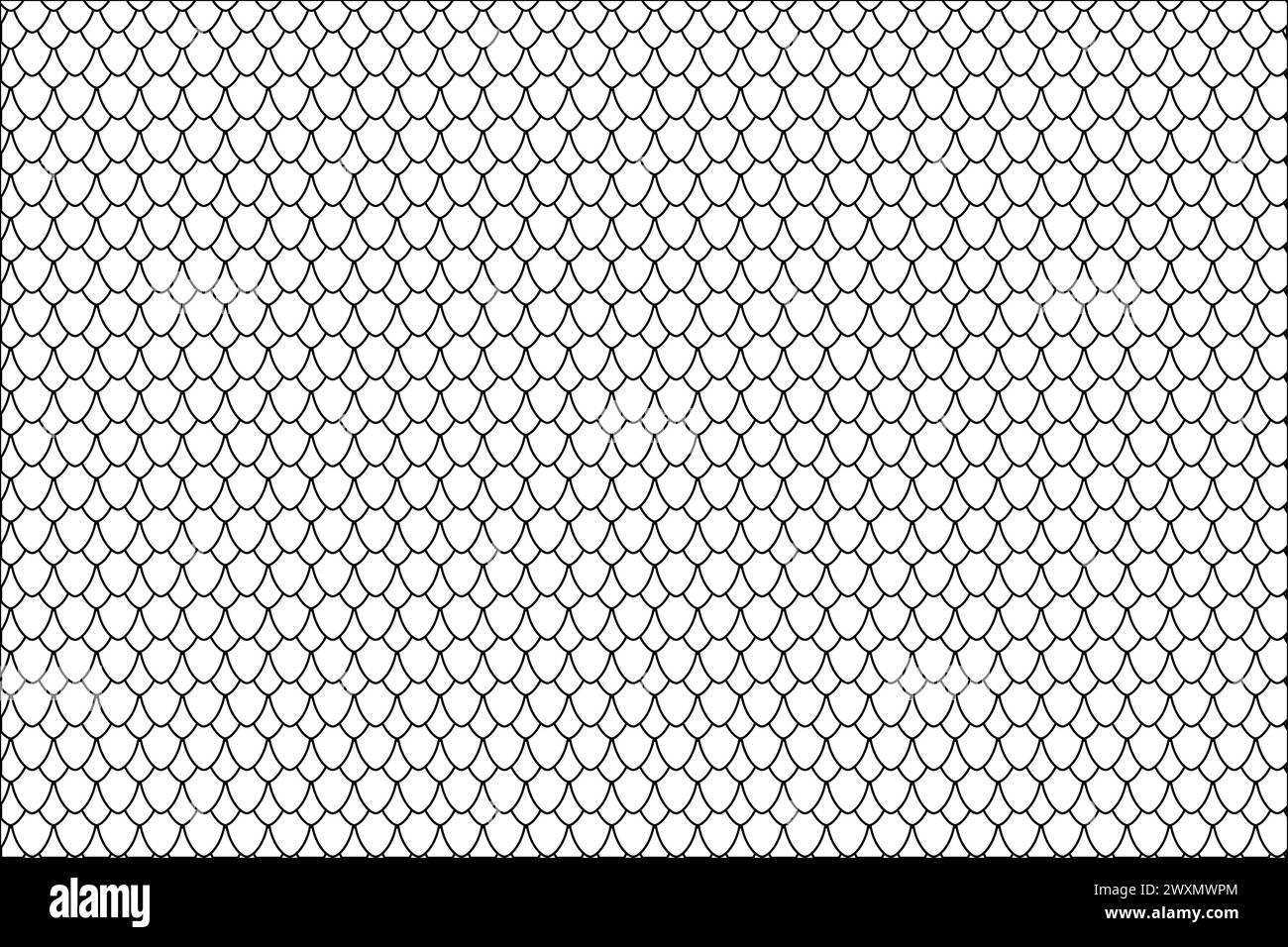 Dragon scale pattern background black and white Stock Vector