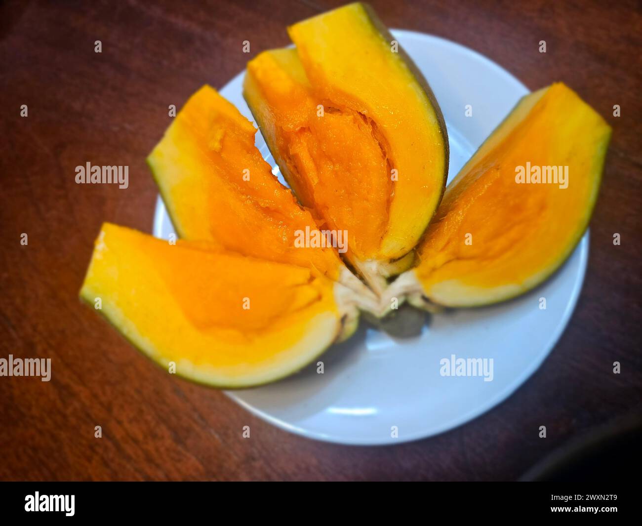 Mamey Sapote (Pouteria sapota) from the Peruvian Rainforest Stock Photo