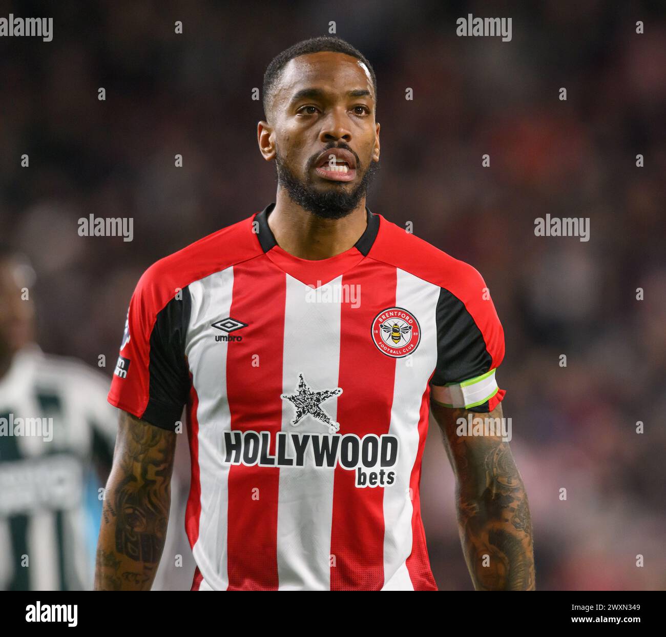 London, UK. 30th Mar, 2024  - Brentford v Manchester United - Premier League - GTech Community Stadium.                                         Brentford's Ivan Toney in action against Manchester United.             Picture Credit: Mark Pain / Alamy Live News Stock Photo