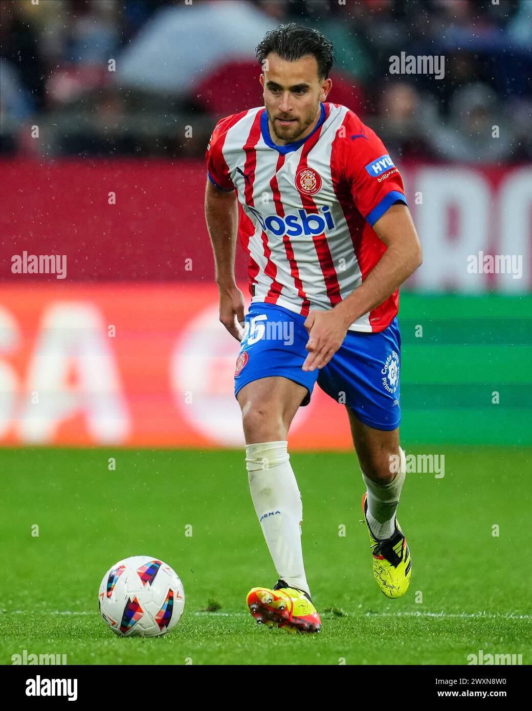Girona, Spain. 31st Mar, 2024. Eric Garcia of Girona FC during the La Liga EA Sports match between Girona FC and Real Betis played at Montilivi Stadium on March 31, 2024 in Girona, Spain. (Photo by Bagu Blanco/PRESSINPHOTO) Credit: PRESSINPHOTO SPORTS AGENCY/Alamy Live News Stock Photo